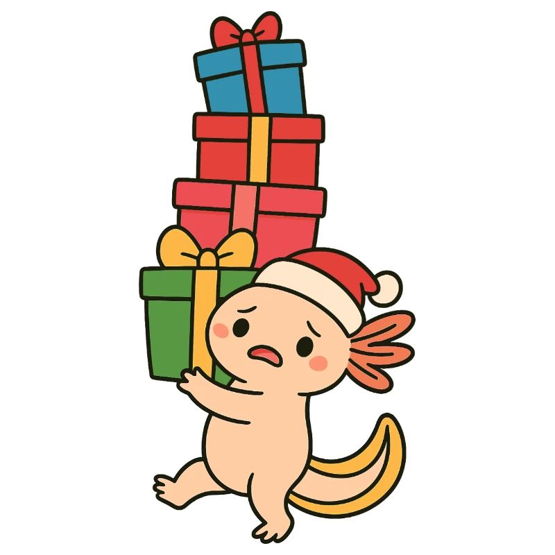 Weihnachts Axolotl – Lustige Geschenkidee