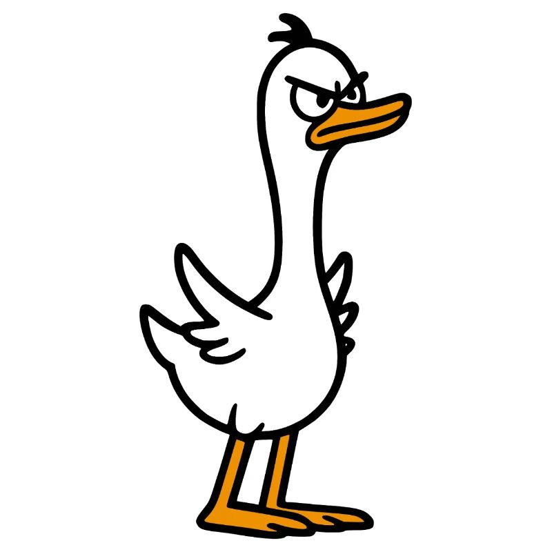 Angry goose