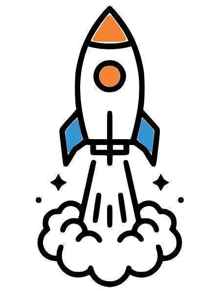 Comic spatial Rocket Launch