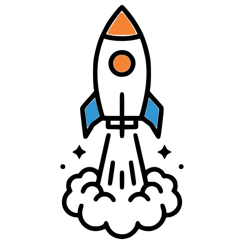 Comic spatial Rocket Launch