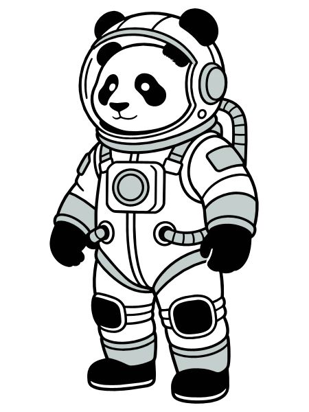 Combinaison spatiale panda bear
