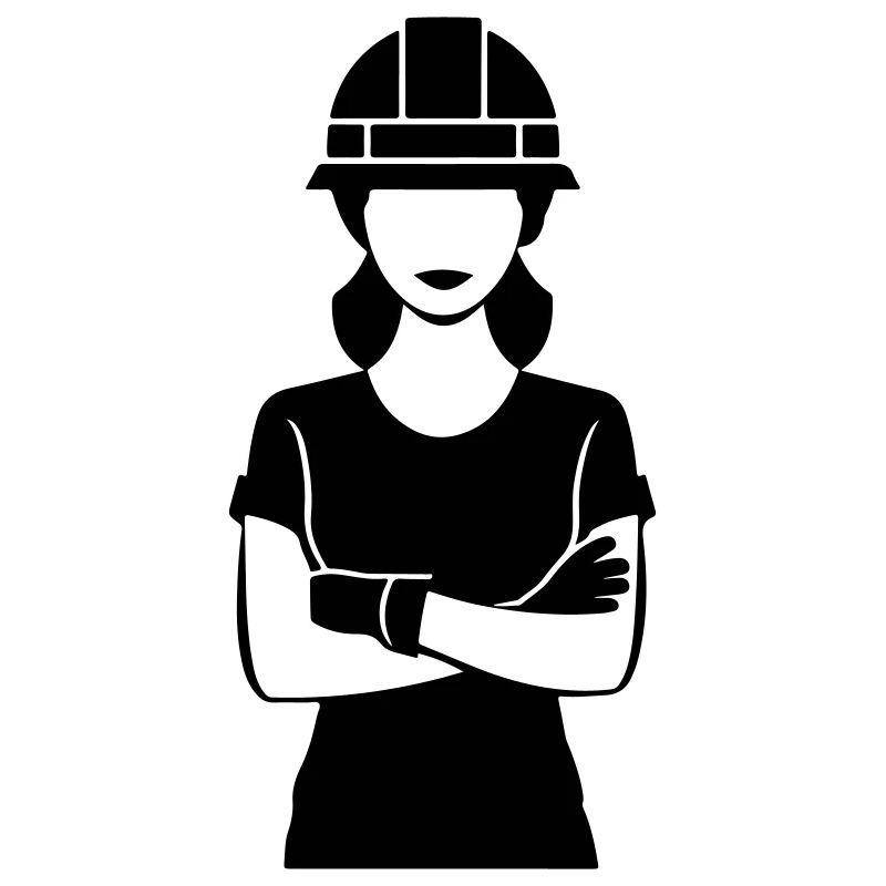 Femme ouvrière du bâtiment