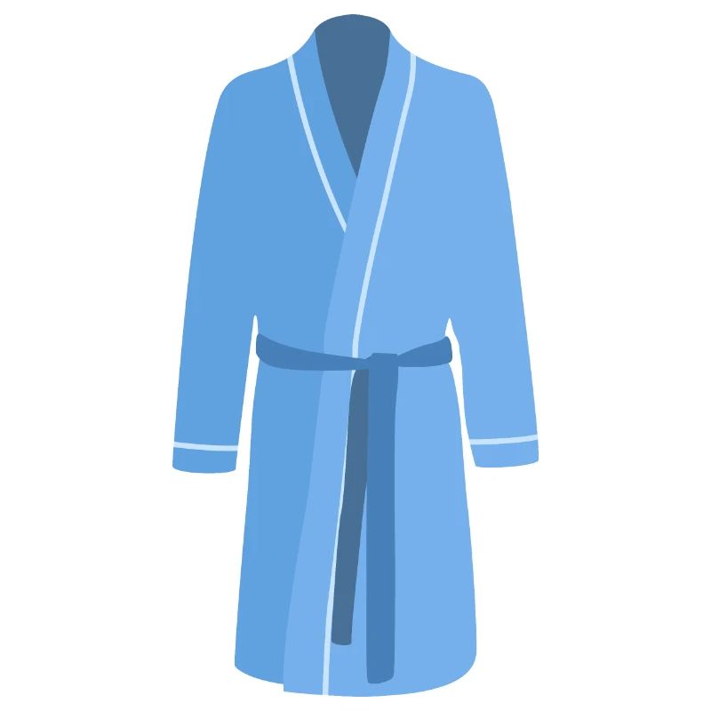 blauer Bademantel