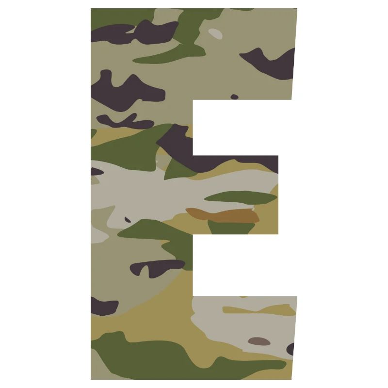 Camouflage letter E