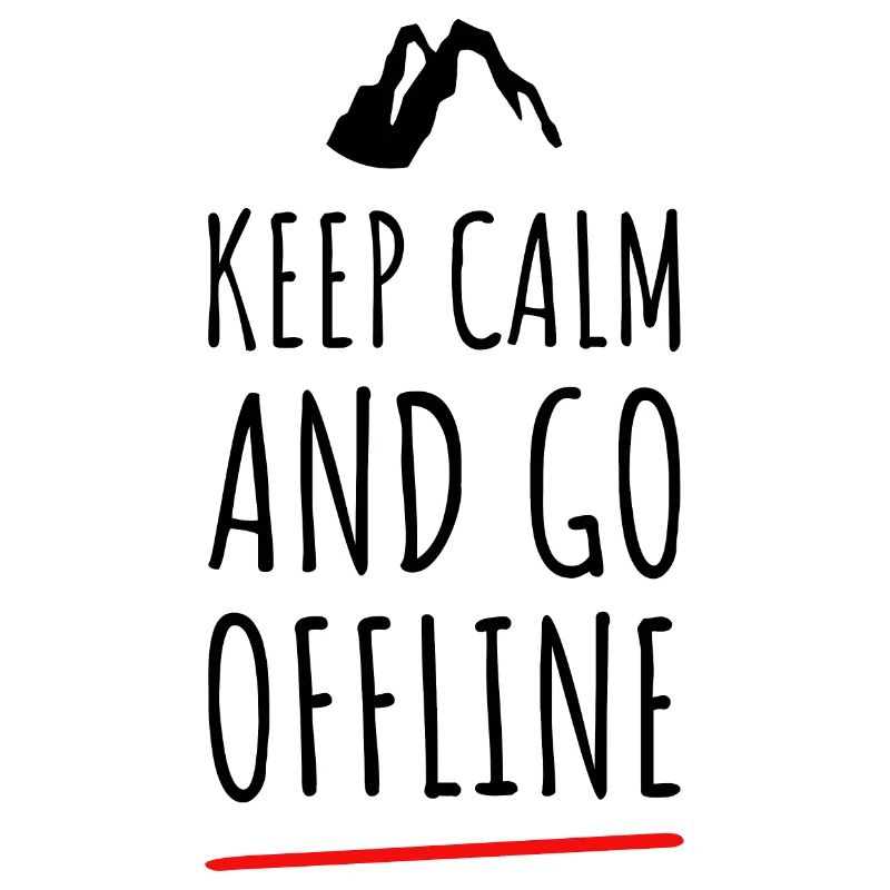 Restez calme et déconnectez-vous. Conception de randonnée