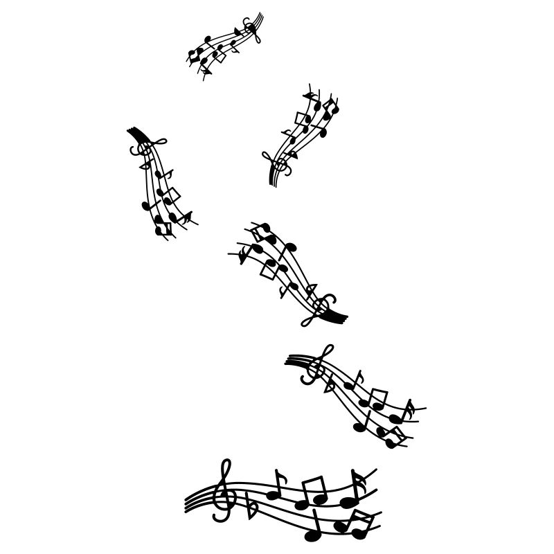 Panneau des notes de musique