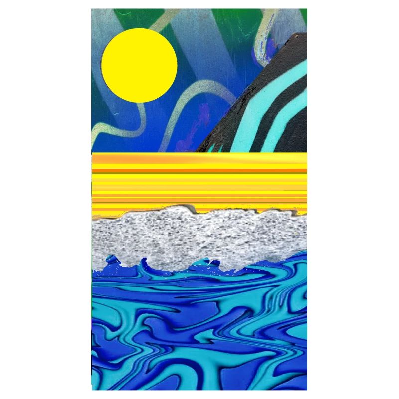 sea,sand,sky,sun graffiti landscape