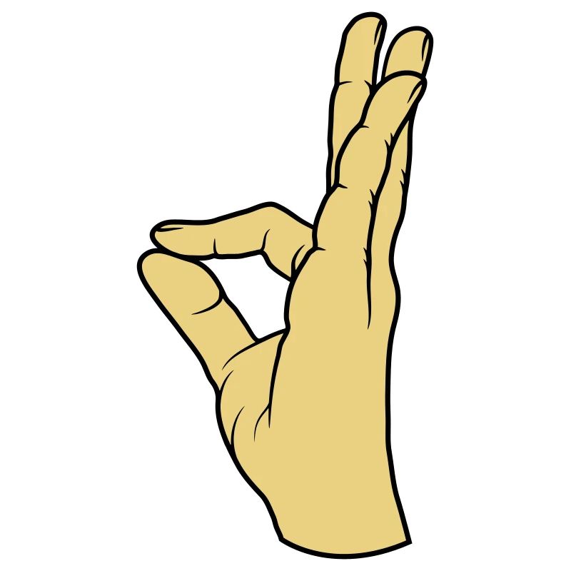 Gesto della mano perfetto e molto gustoso