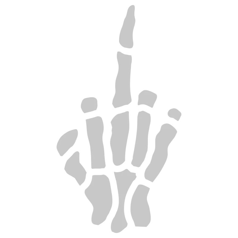 Comic Frech Mittelfinger Knochen