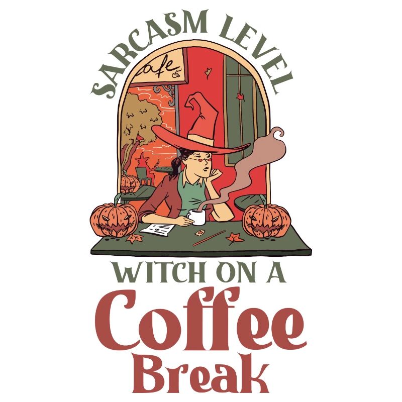 Anti-Halloween-Sarkastisch mit einer Kaffeepause