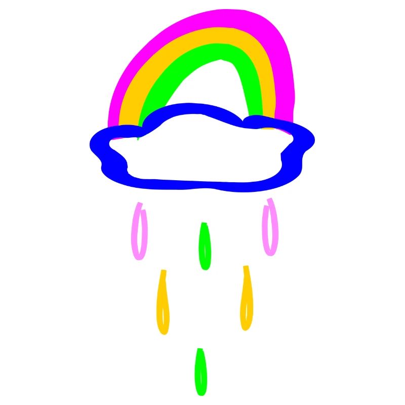 Regenbogen und Regen