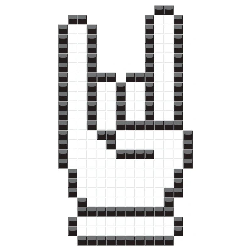 Segno delle corna (Pixelato)