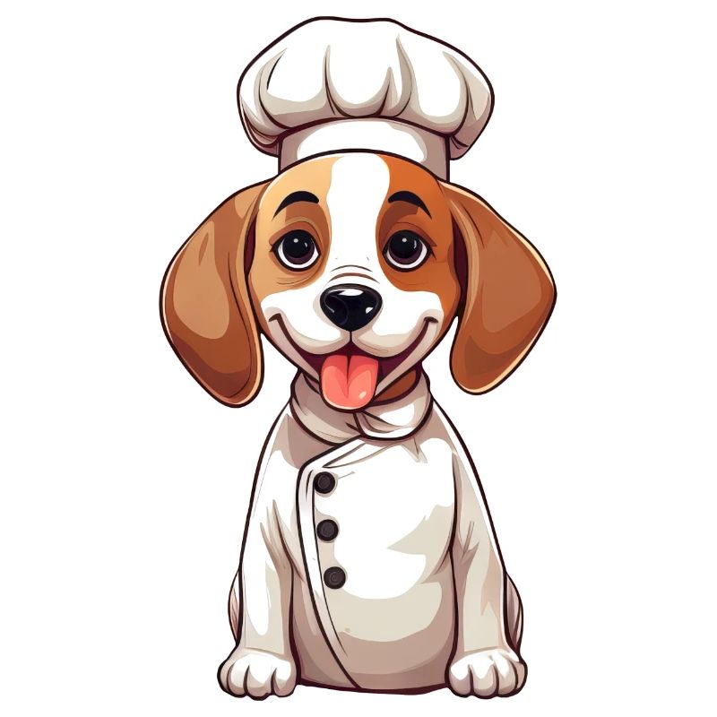 Conception de bande dessinée mignonne Beagle Chef