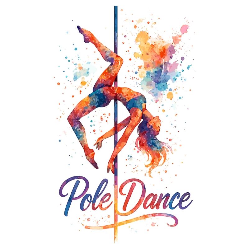 Pole Dance Pole Dancer Aquarelle Couleur Cadeau