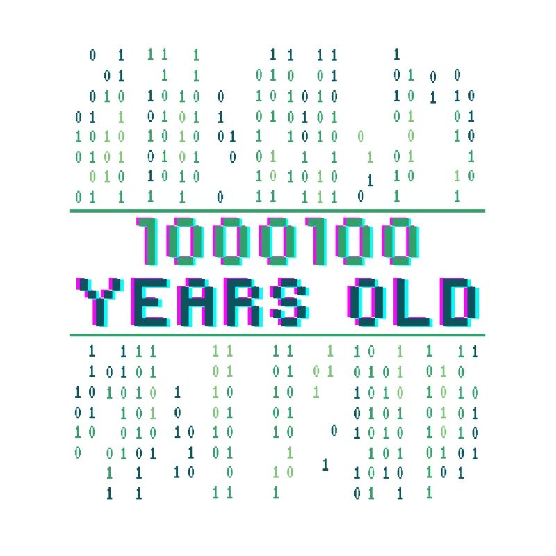 68. Geburtstag 68 Jahre alt Binärcode Informatik