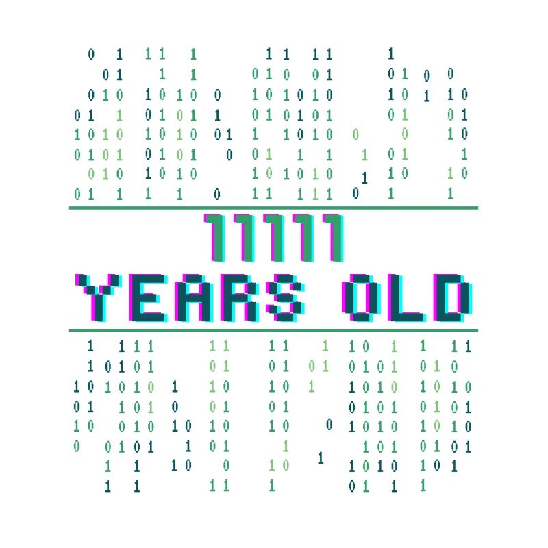 31. Geburtstag 31 Jahre alt Binärcode Informatik