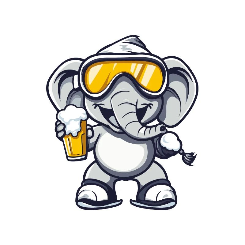 Elefant Ski Bier