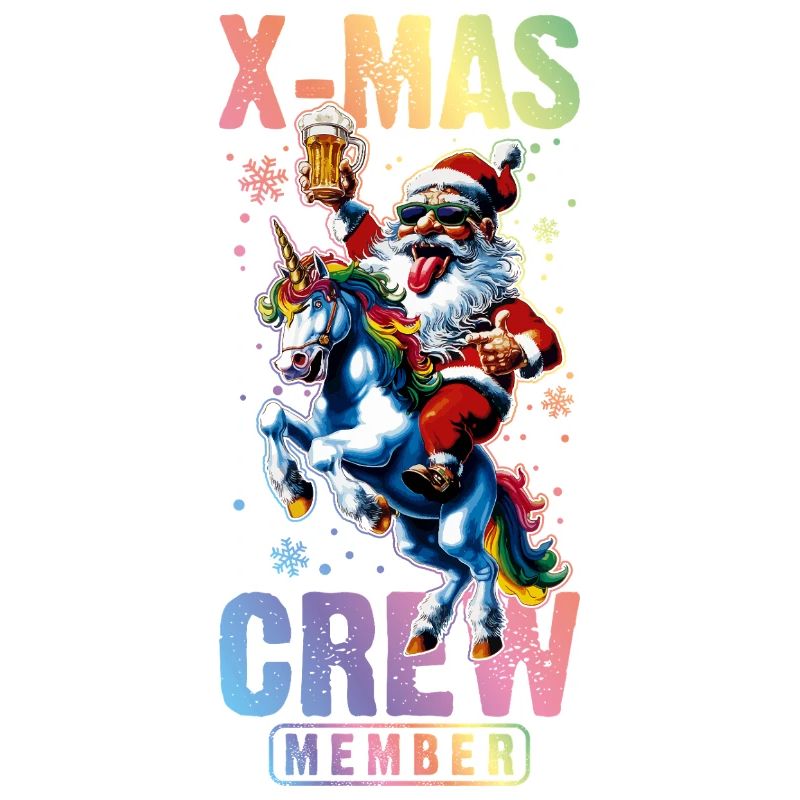 Weihnachts Crew Weihnachtsmann Einhorn