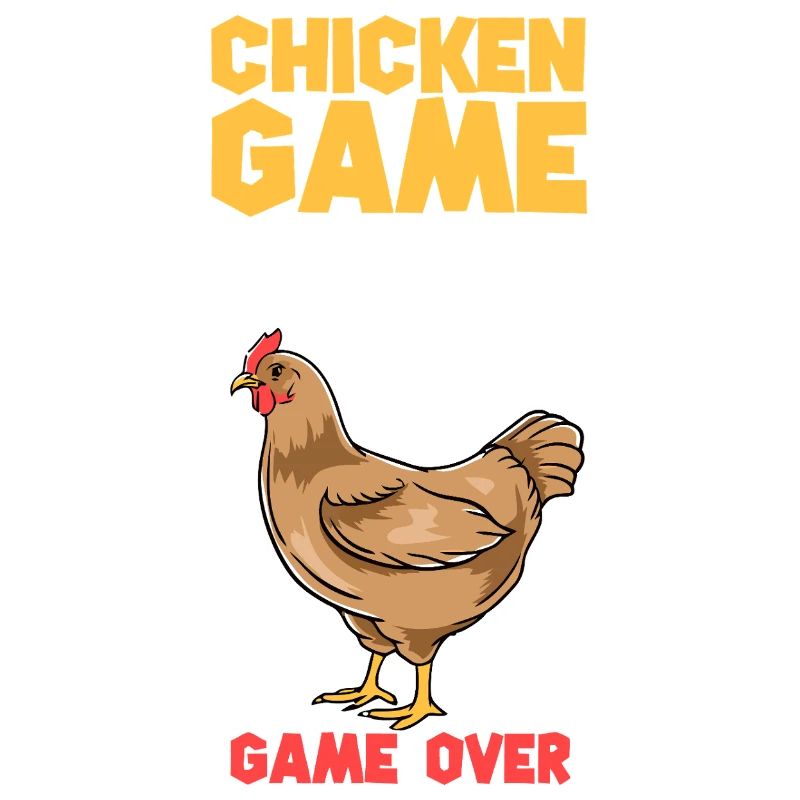 Chicken Game Bold Text Tee
