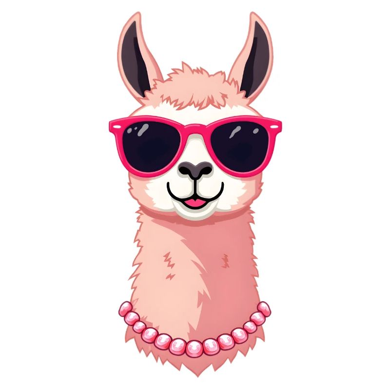 Llama with sunglasses