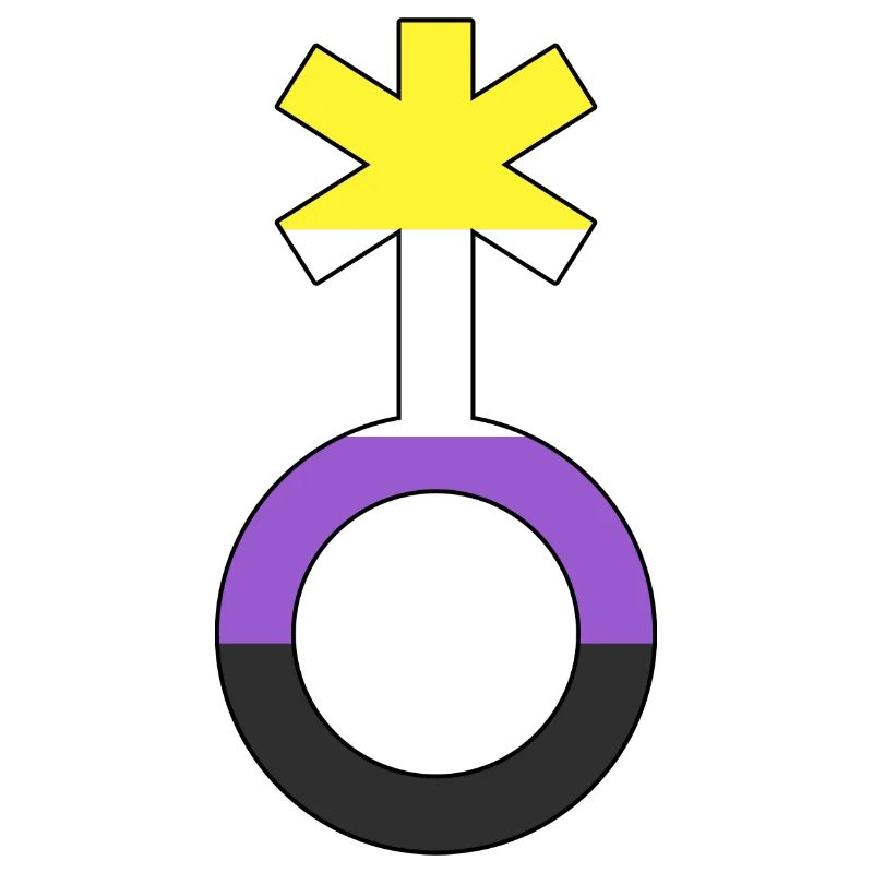 Non-binary symbol non-binary non-binary gender