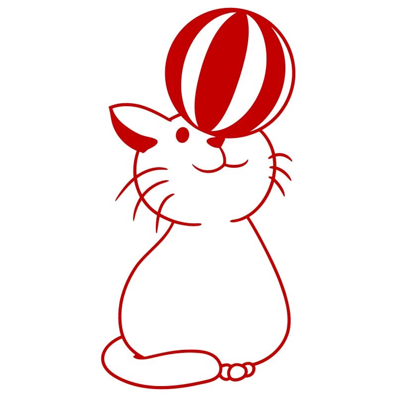 Circus Cat Balanced Beach Ball Game Fun Fun