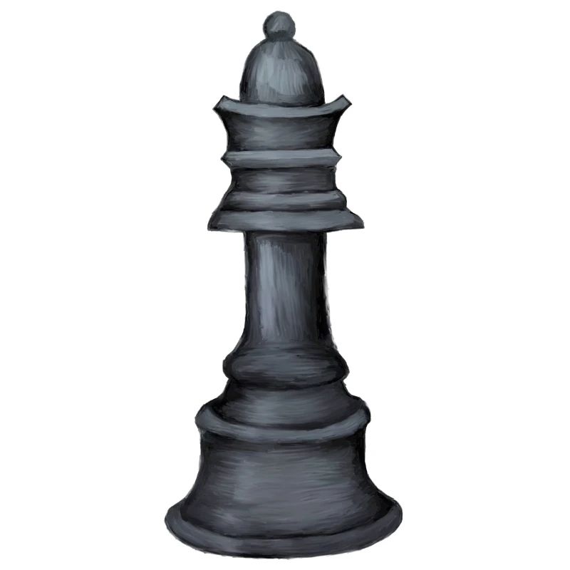 Graustufen Schachfigur Kunstdruck