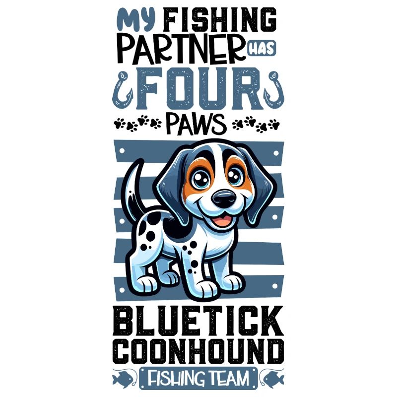Pêche et Bluetick Coonhound
