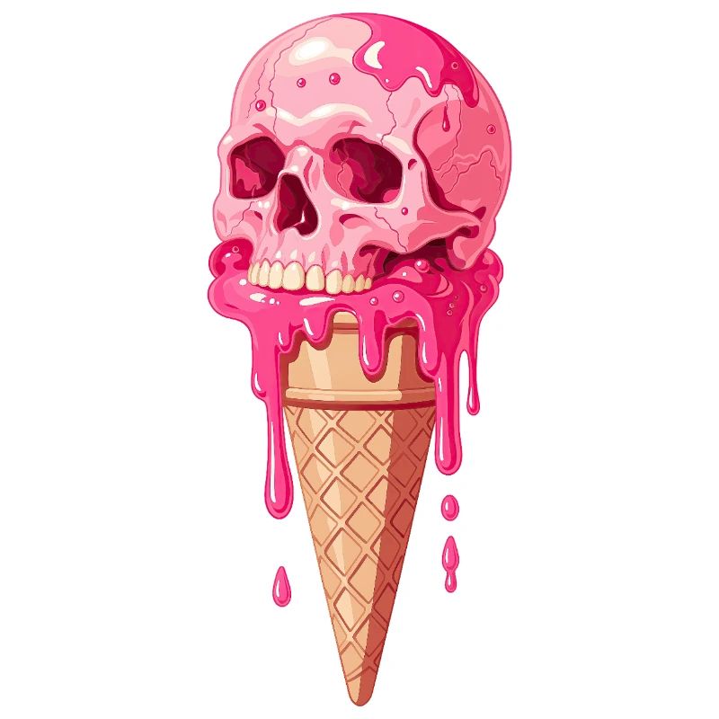 Pink Skull Eiscreme