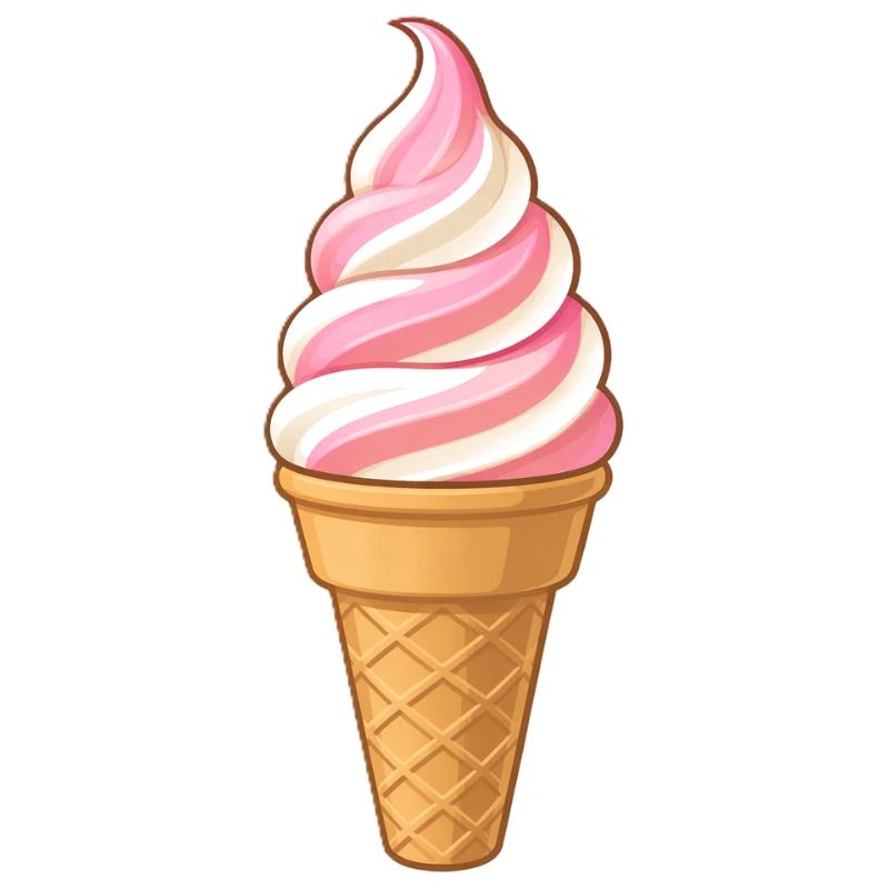 Softeis Erdbeer-Vanille