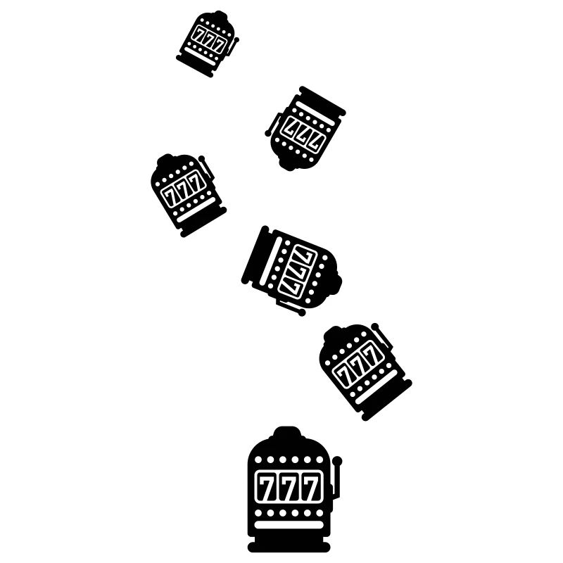 Einarmiger bandit Silhouette icon