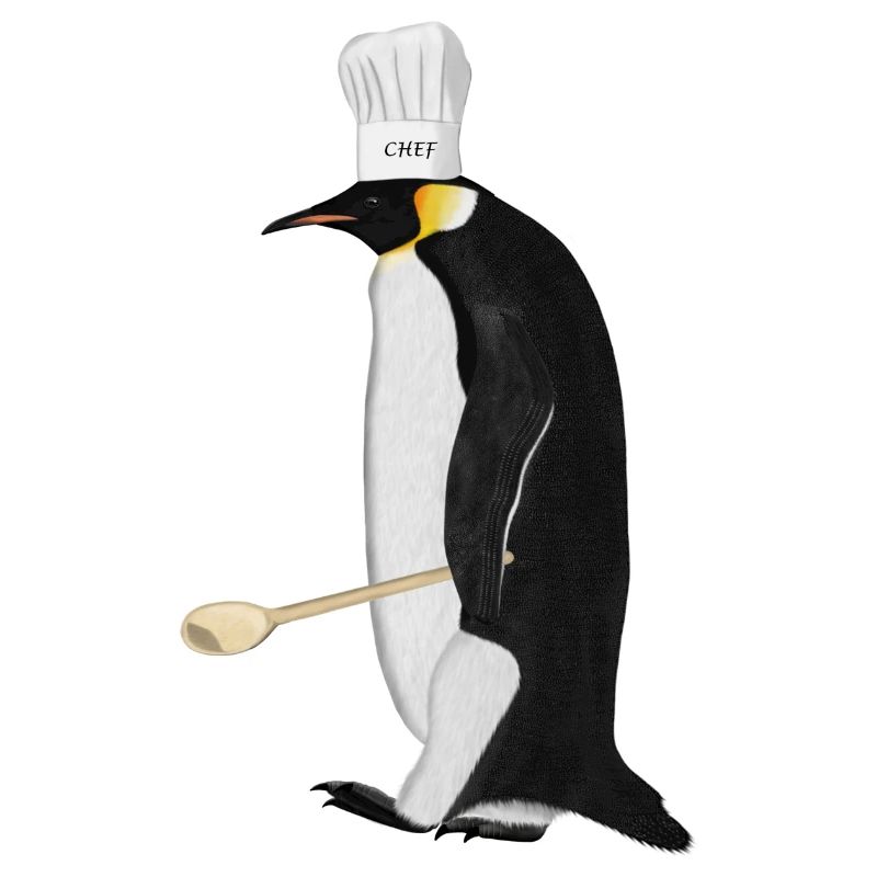 Pinguin Chefkoch Küche Vogel Vogelbeobachter