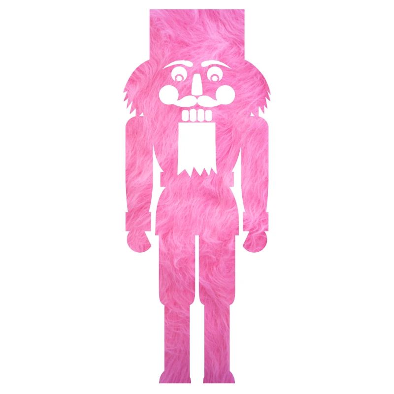 Nutcracker Plush Fluffy Christmas Pink Cool