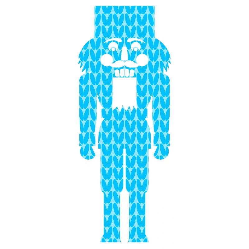 Nutcracker Knitting Pattern Pattern Blue Christmas