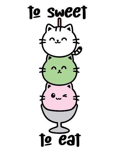 Katzen-Turm Eiscreme Stack