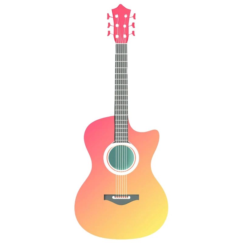 Guitar cool vector design temporary art