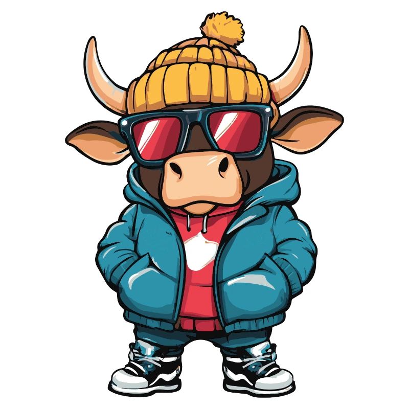 Stier Winter Comic