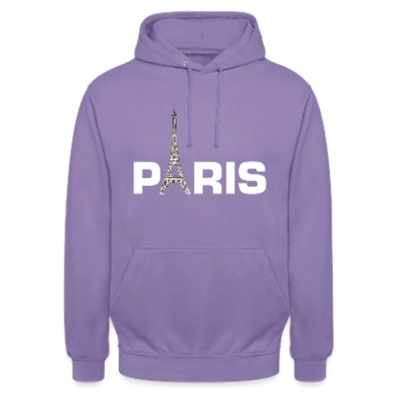 Paris Pullover Hoodie with Eiffel Tower