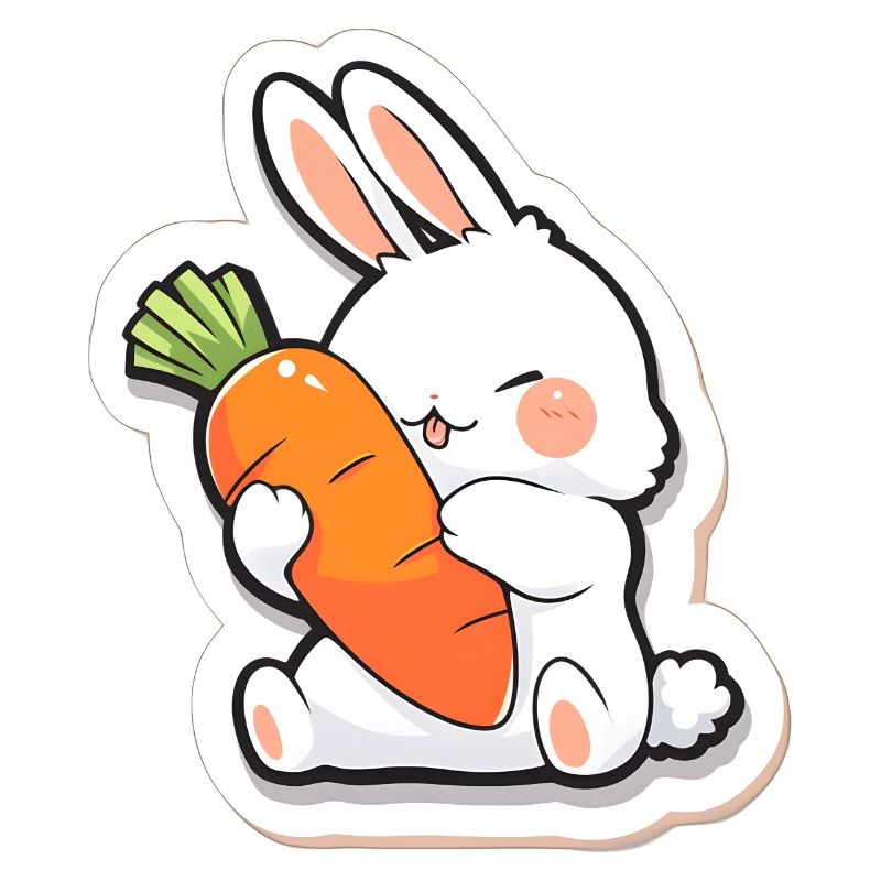 Verspieltes Hasen-Graffiti