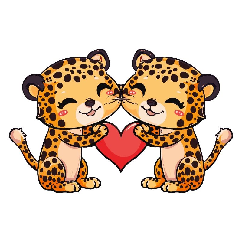 Leopard Paar Valentinstag