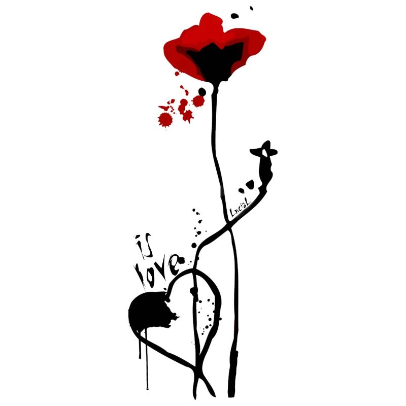Es ist Liebe.. mit Mohn-Design