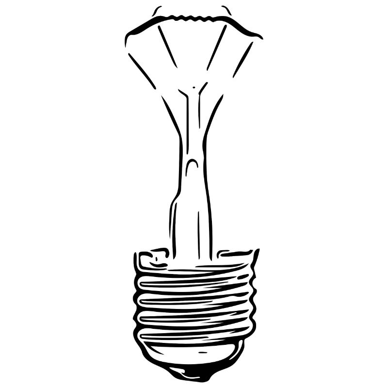 Lampe avec ampoule en verre défectueuse