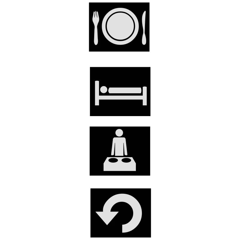 Eat, sleep, rave, repeat.