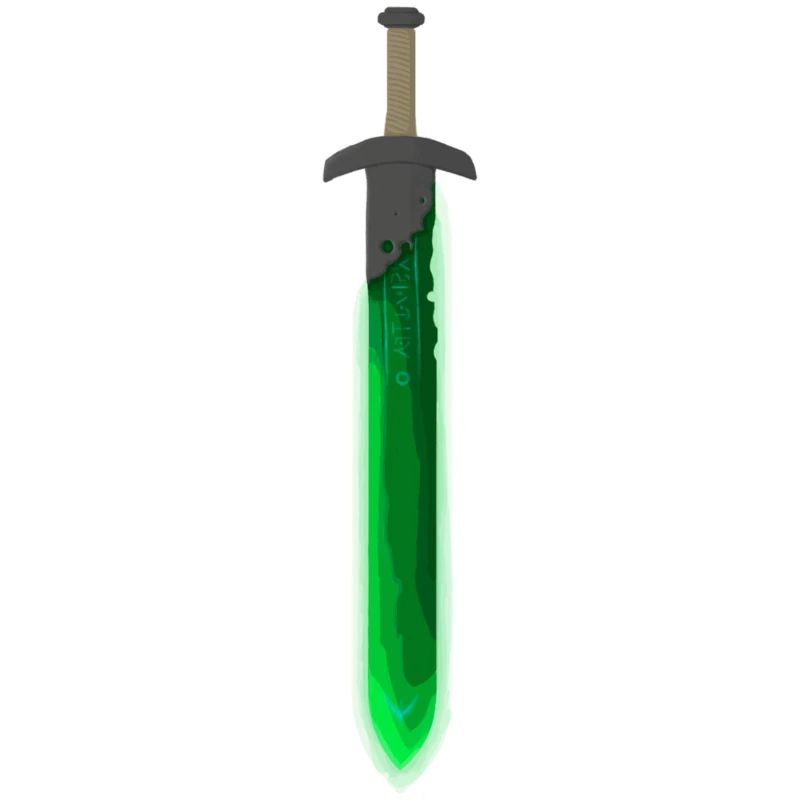 Épée runique verte