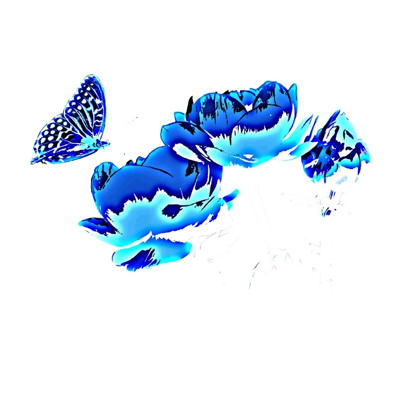 Papillon et fleurs