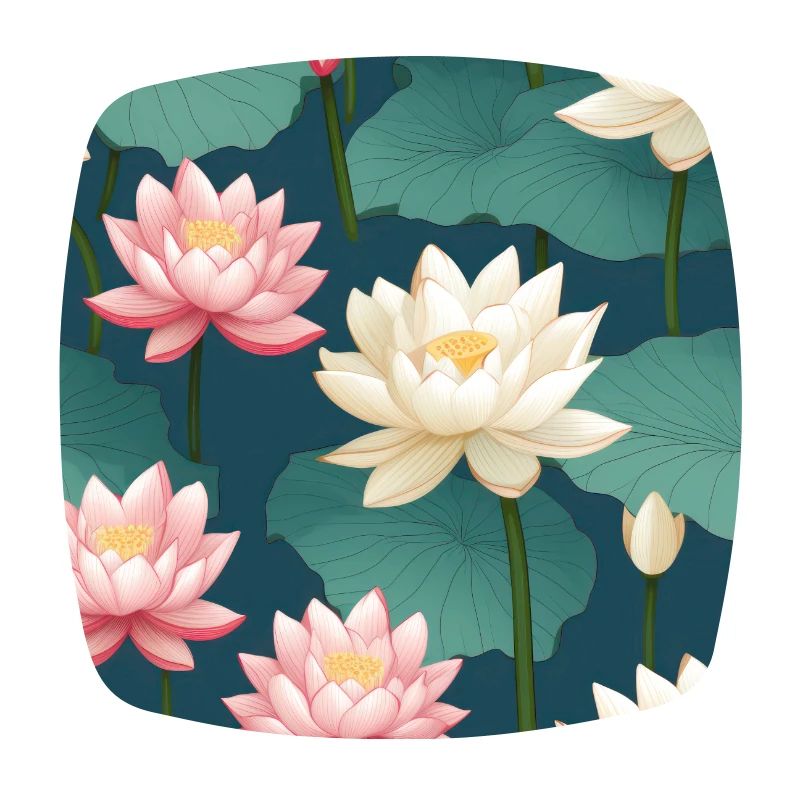 Serenity Blooms: Timeless Lotus Flower Pattern