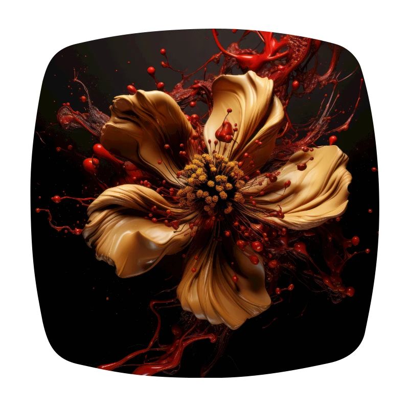 Luxury Glamorous Flower Fluid Abstract