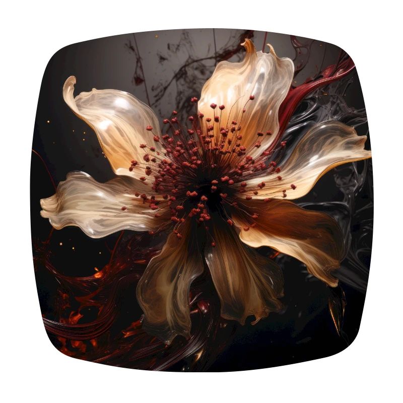 Luxe Glamour Fleur Fluide Abstrait