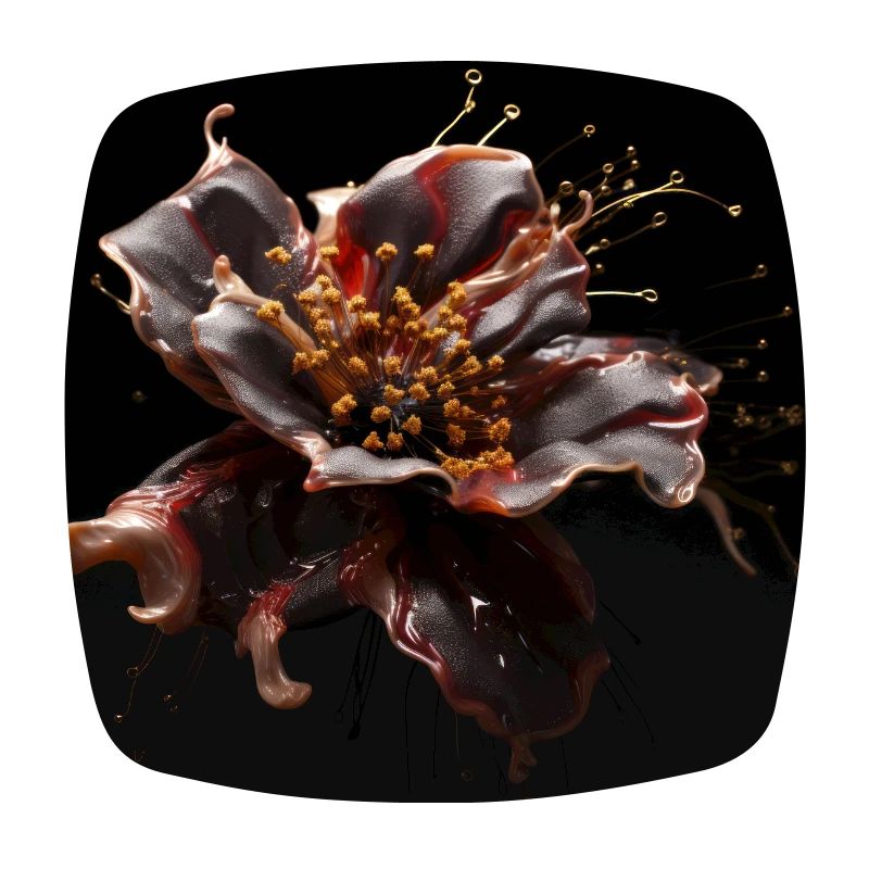 Luxe Glamour Fleur Fluide Abstrait