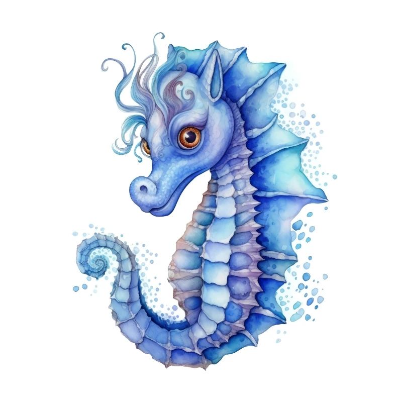 Hippocampe bleu
